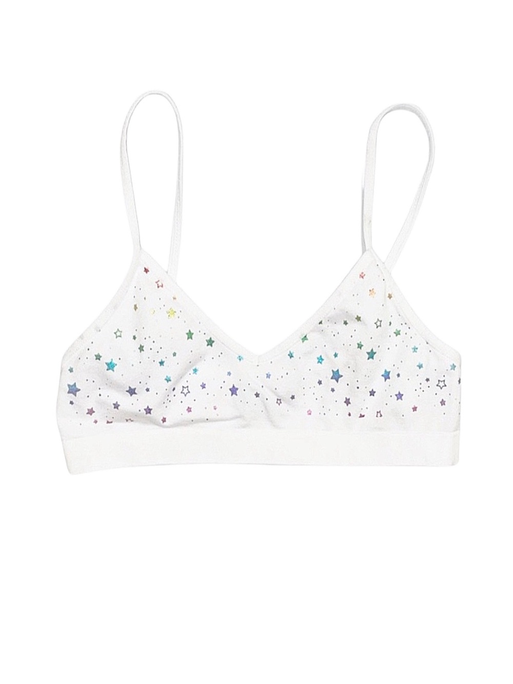 MAIDENFORM Girl's Training Bra White With Stars Size Medium 32A